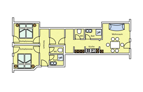 3-Raum-Komfort-Appartement