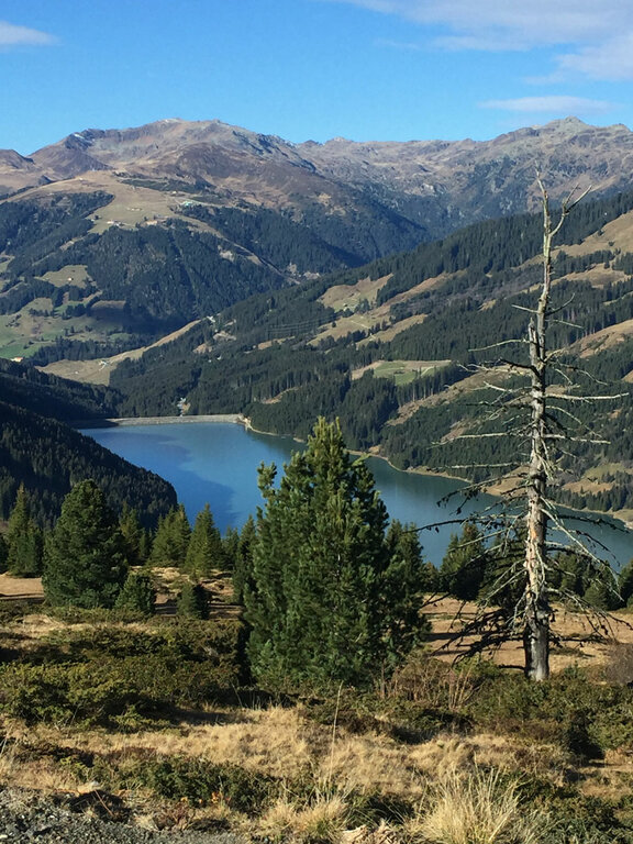 Blick auf den Durlassbodenstausee im Wildgerlostal
