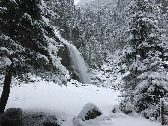 Winterlicher Krimmler Wasserfall